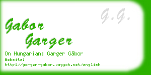 gabor garger business card