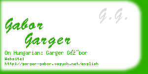 gabor garger business card